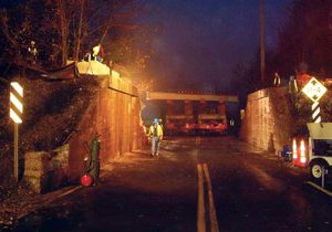 Technicians Completing Metro-North Railroad Bridge Renovation